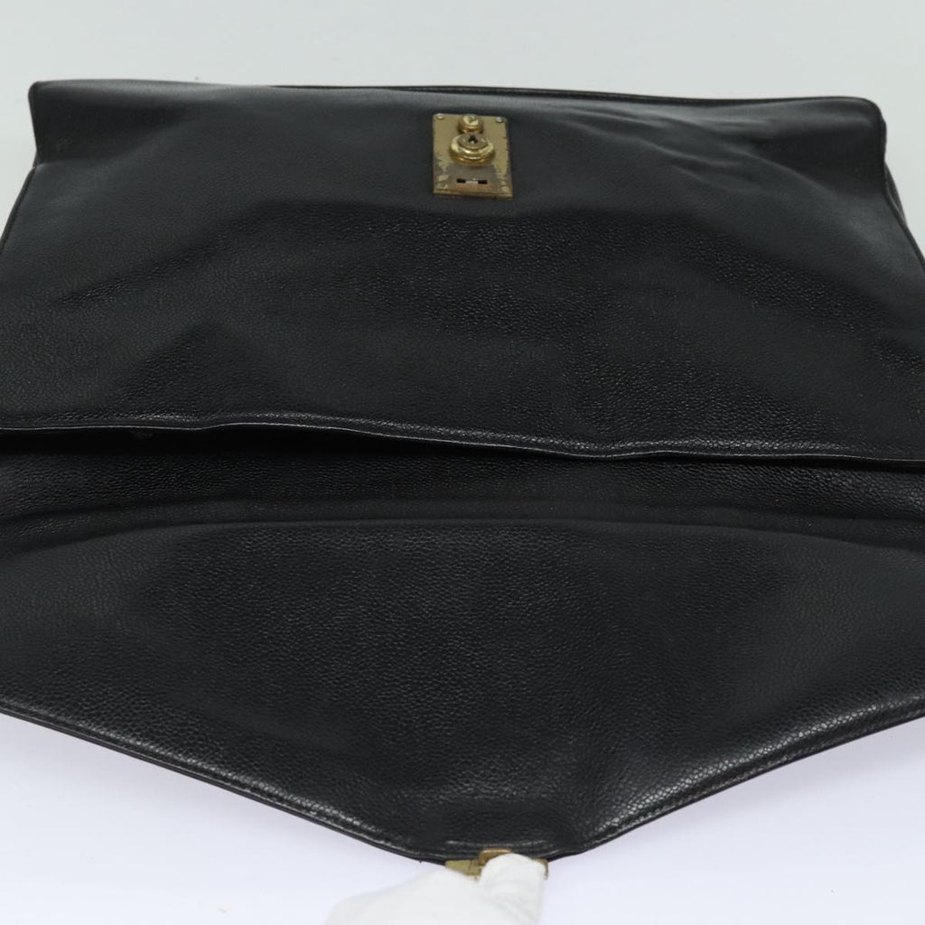 CHANEL Hand Bag Caviar Skin Black CC bs16380