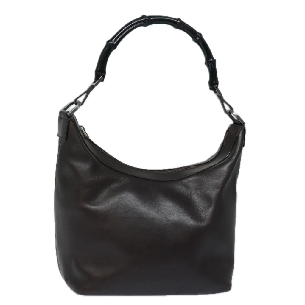 GUCCI Bamboo Hand Bag Leather Brown 000 0531 002214 bs16393