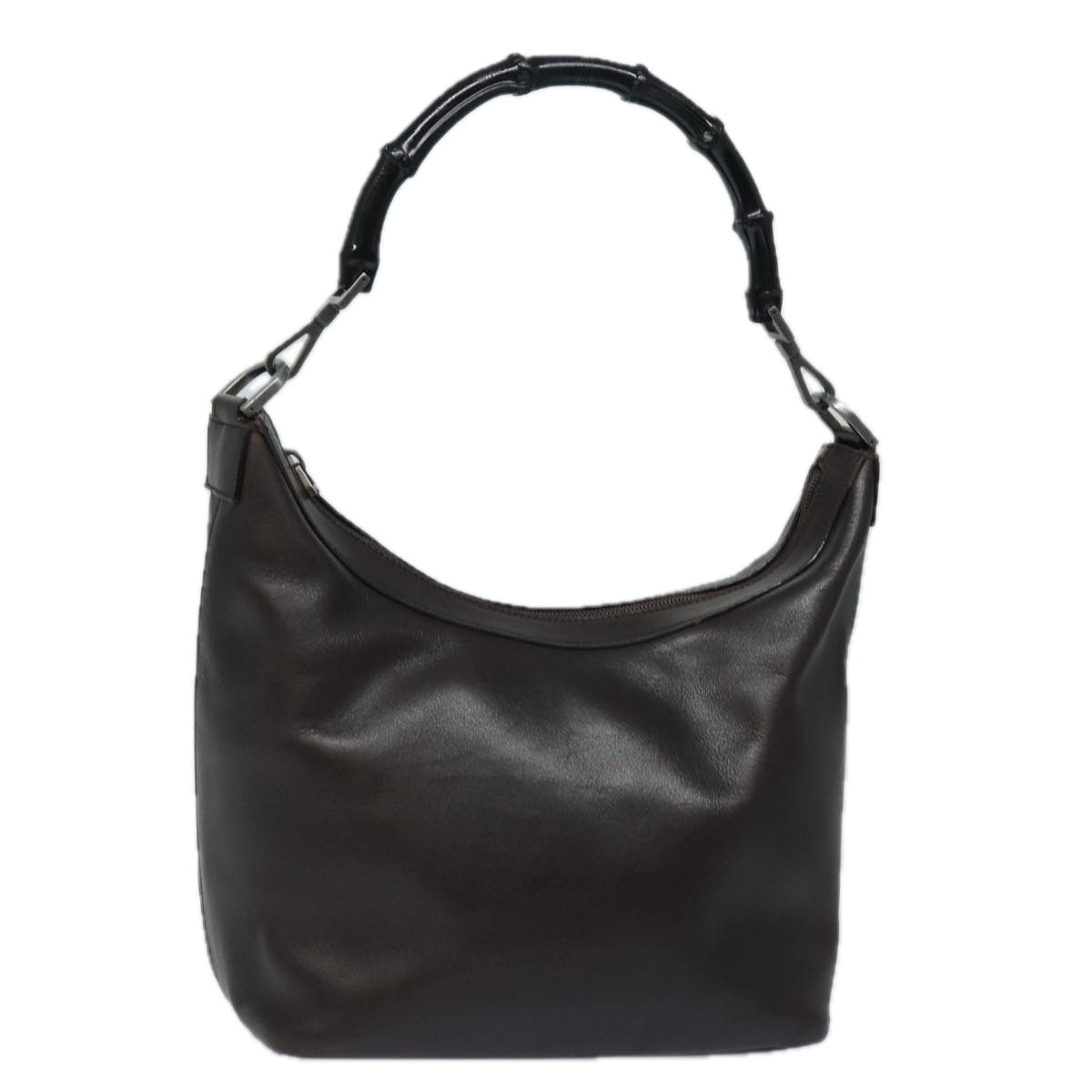 GUCCI Bamboo Hand Bag Leather Brown 000 0531 002214 bs16393