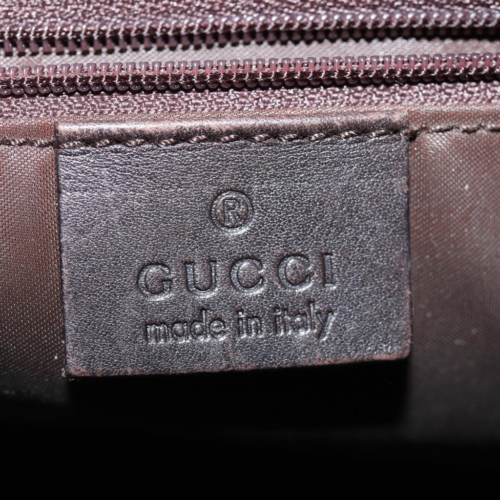 GUCCI Bamboo Hand Bag Leather Brown 000 0531 002214 bs16393