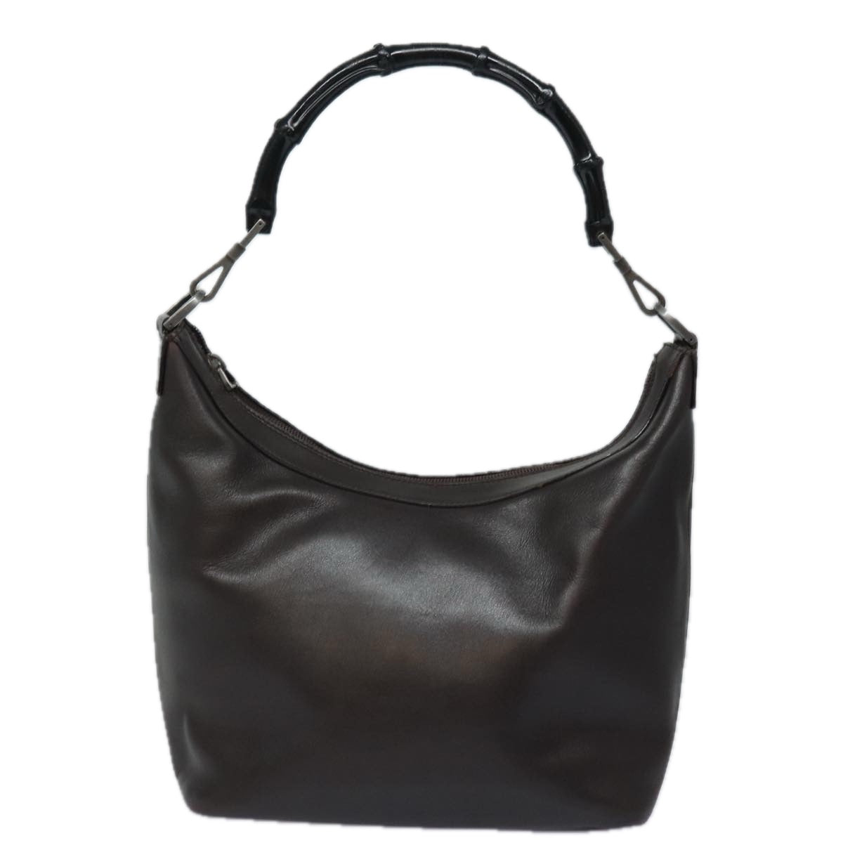 GUCCI Bamboo Hand Bag Leather Brown 000 0531 002214 bs16393