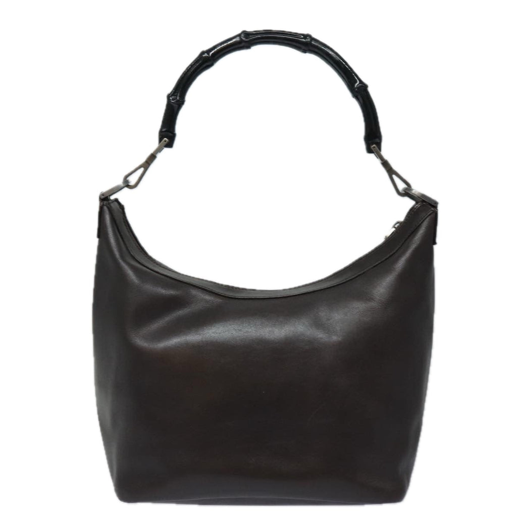 GUCCI Bamboo Hand Bag Leather Brown 000 0531 002214 bs16393
