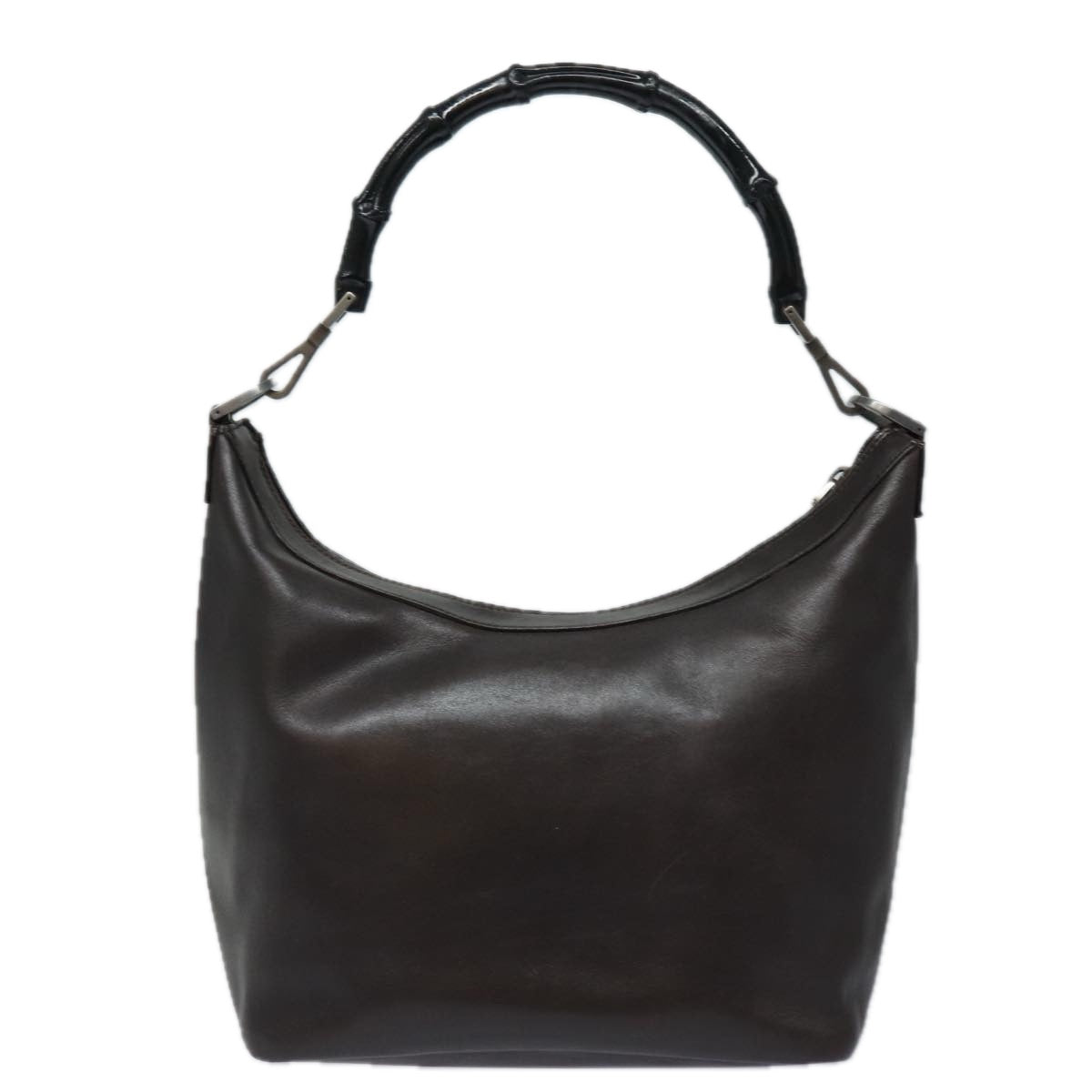 GUCCI Bamboo Hand Bag Leather Brown 000 0531 002214 bs16393