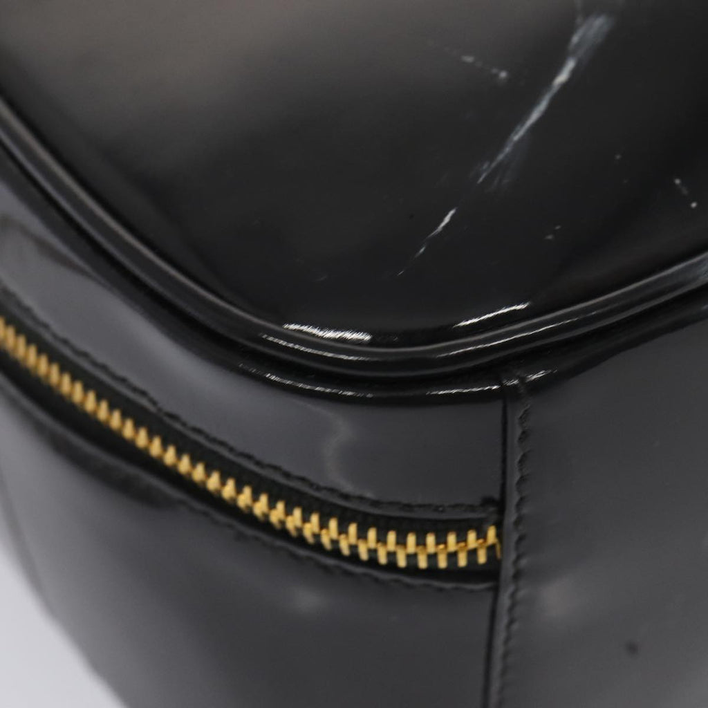 GUCCI Bamboo Vanity Shoulder Bag Enamel 2way Black 000 2040 0323 bs16407