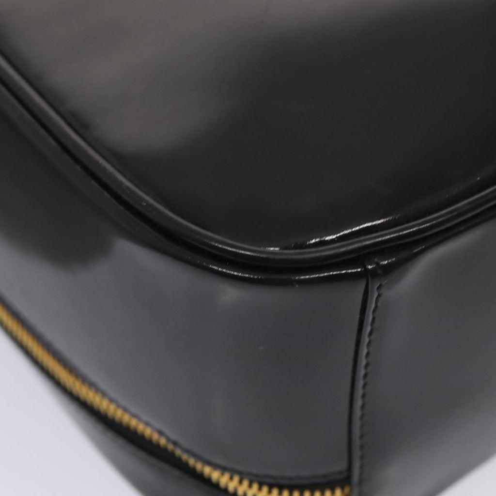 GUCCI Bamboo Vanity Shoulder Bag Enamel 2way Black 000 2040 0323 bs16407