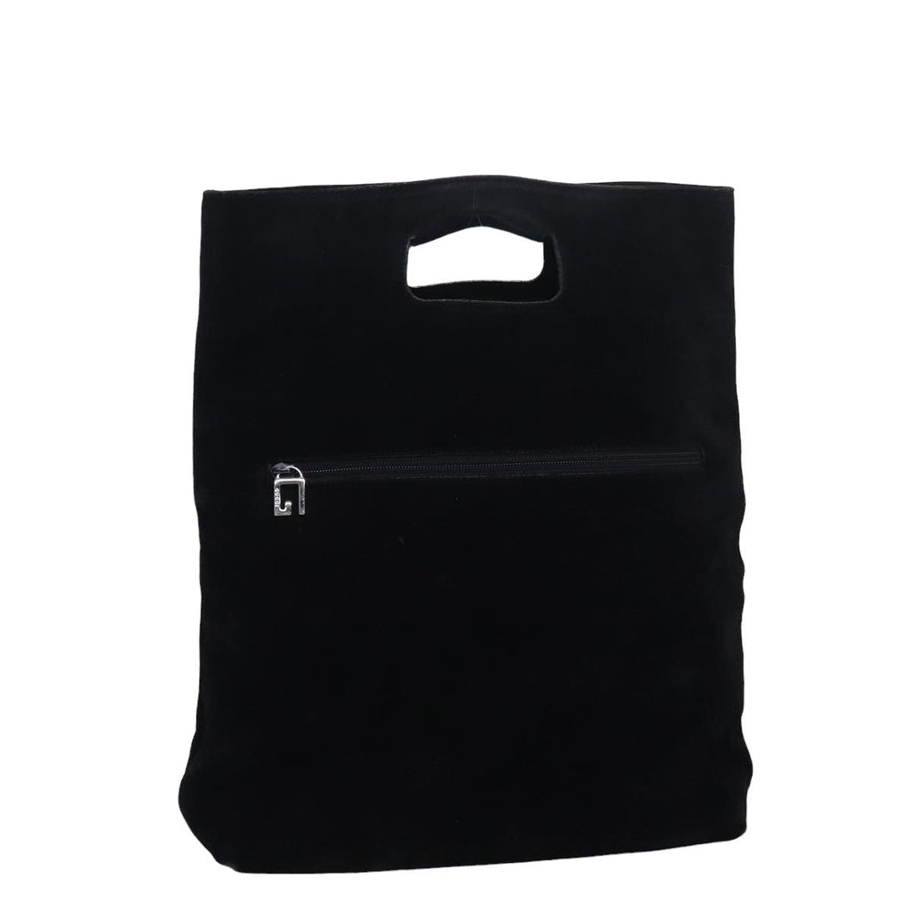 GUCCI Hand Bag Suede Black bs16436
