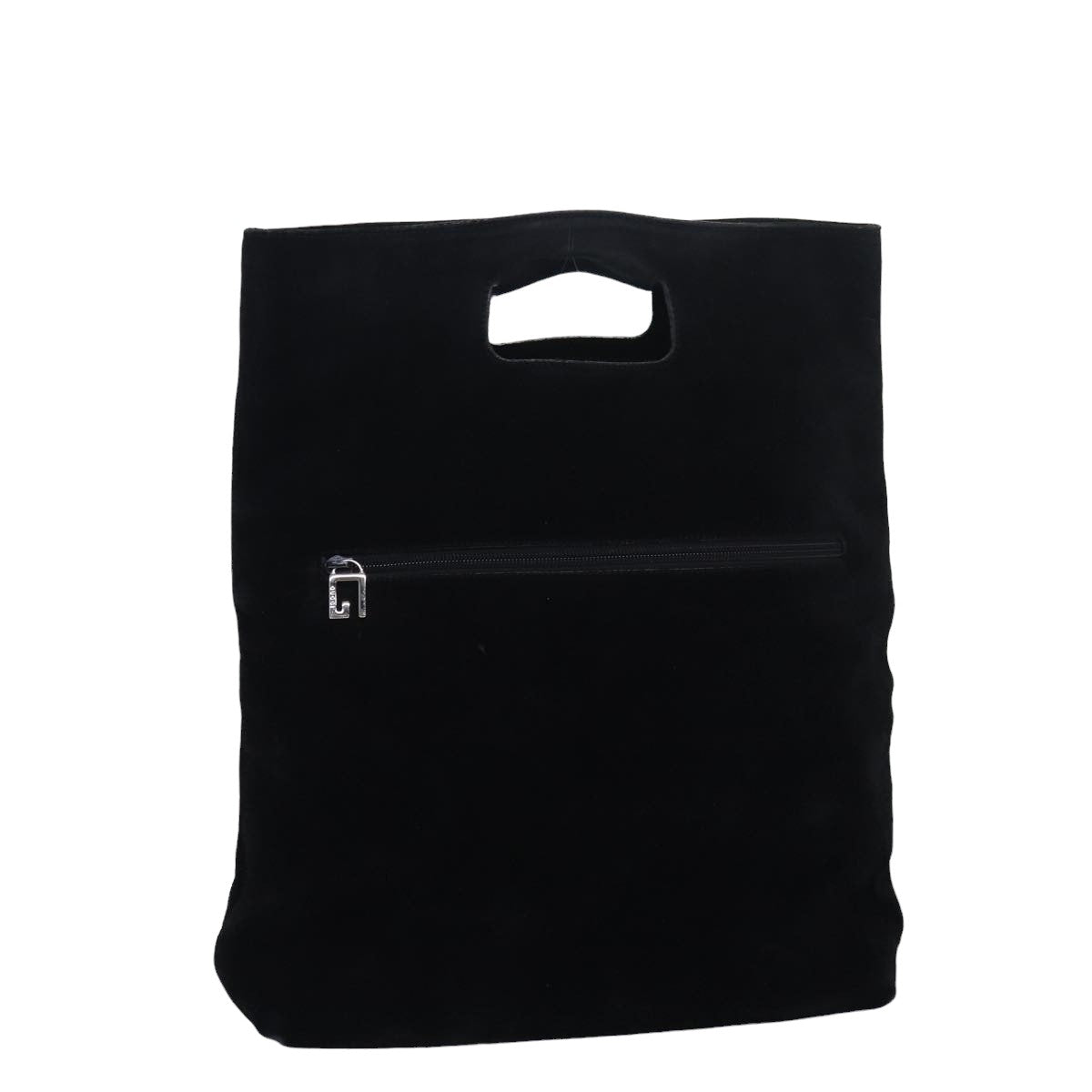 GUCCI Hand Bag Suede Black bs16436