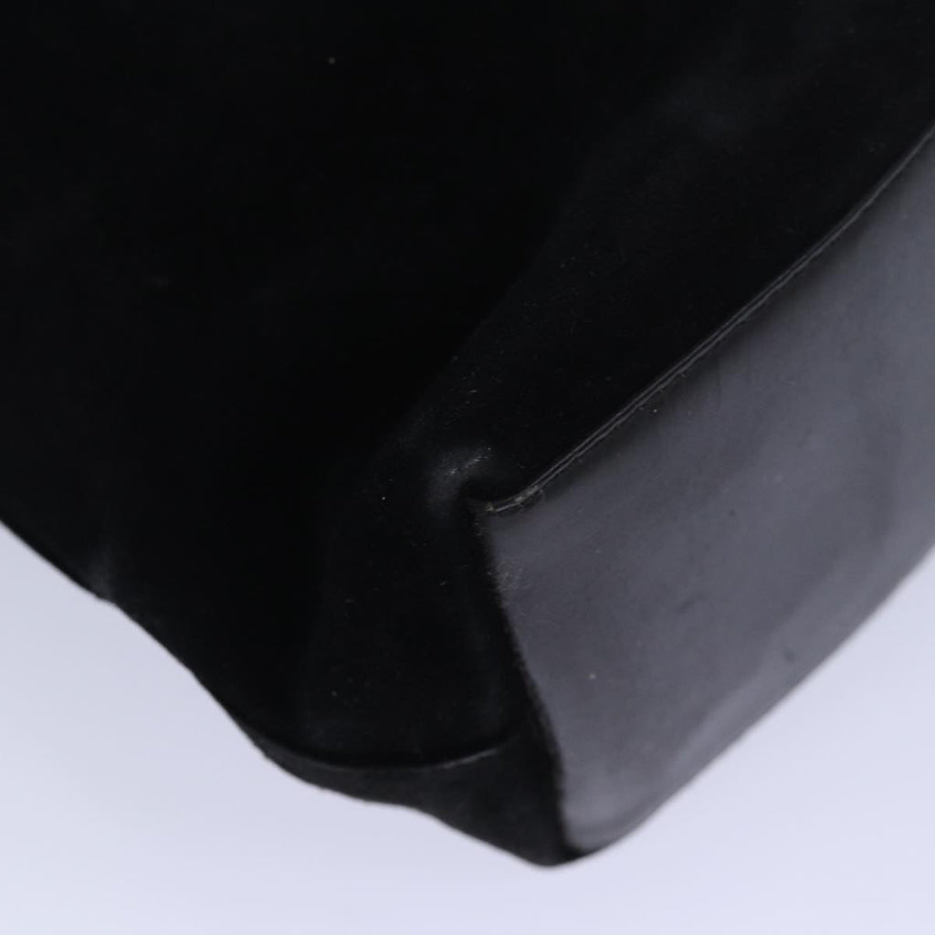 GUCCI Hand Bag Suede Black bs16436