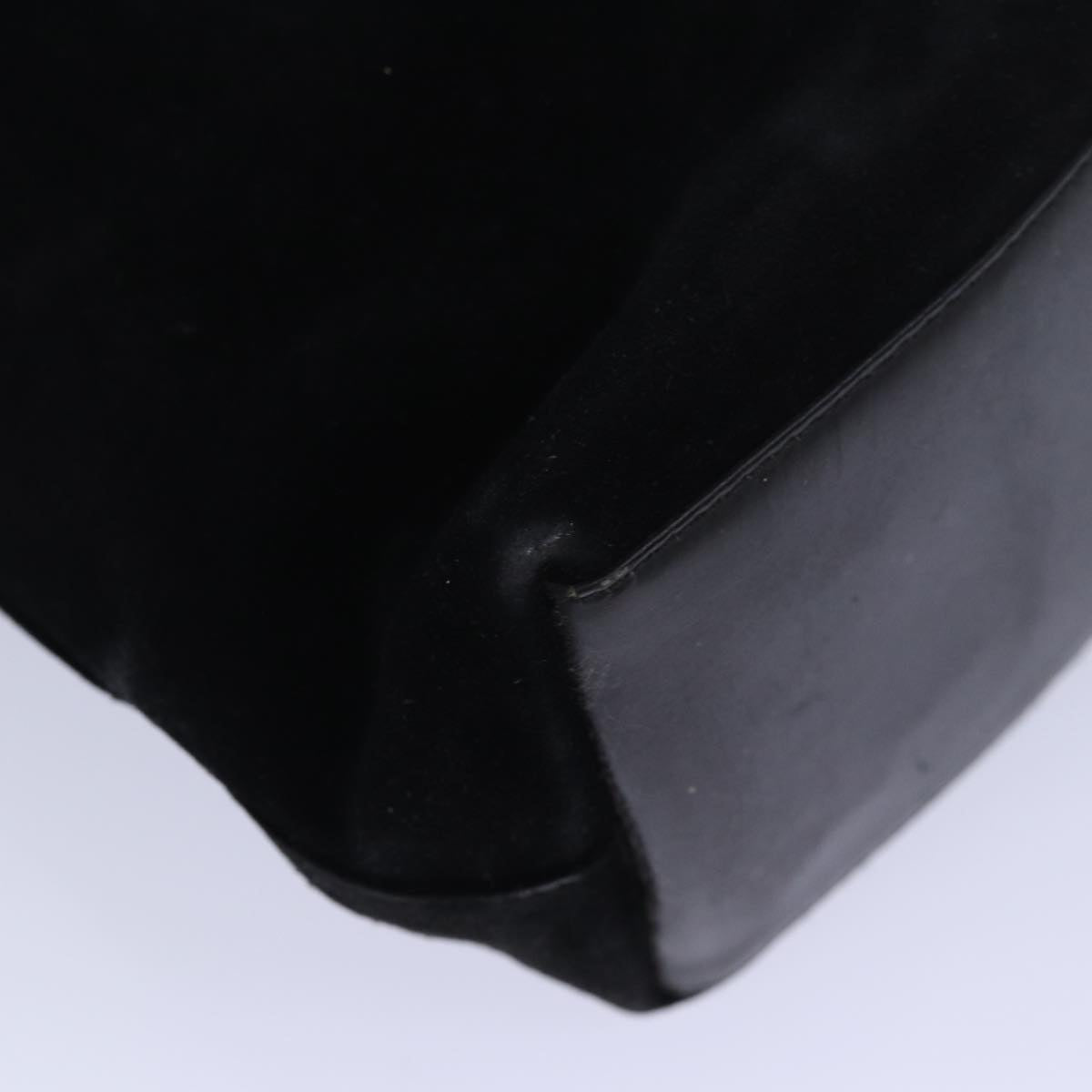 GUCCI Hand Bag Suede Black bs16436