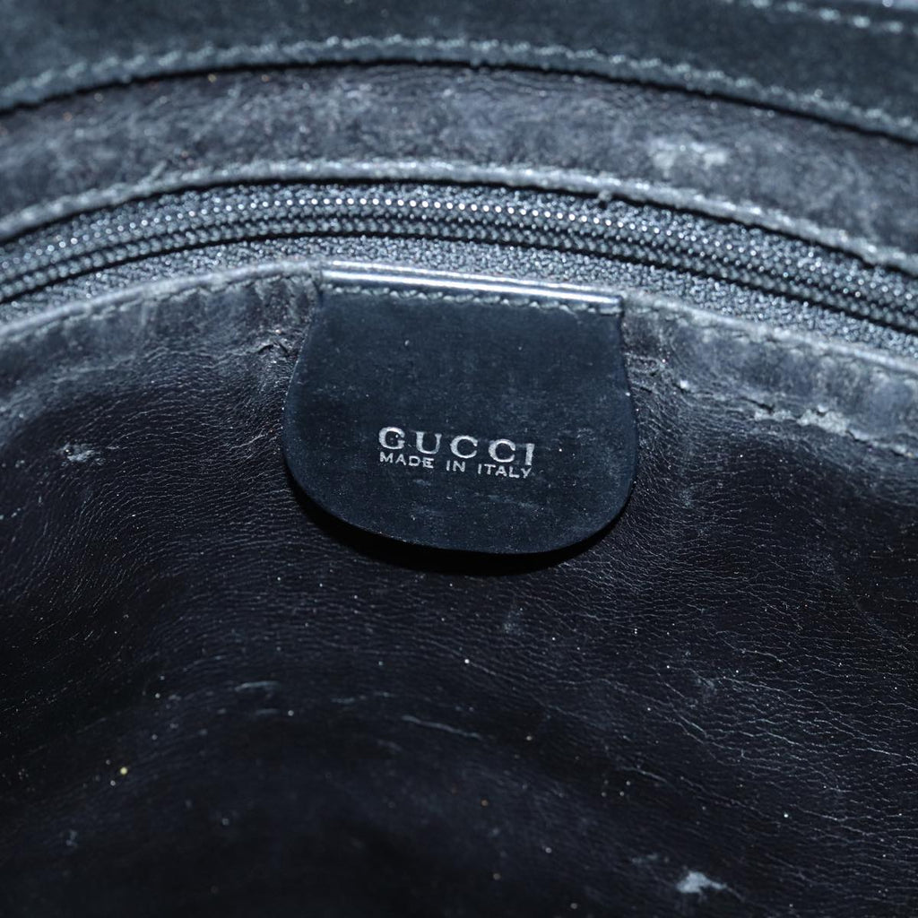 GUCCI Hand Bag Suede Black bs16436