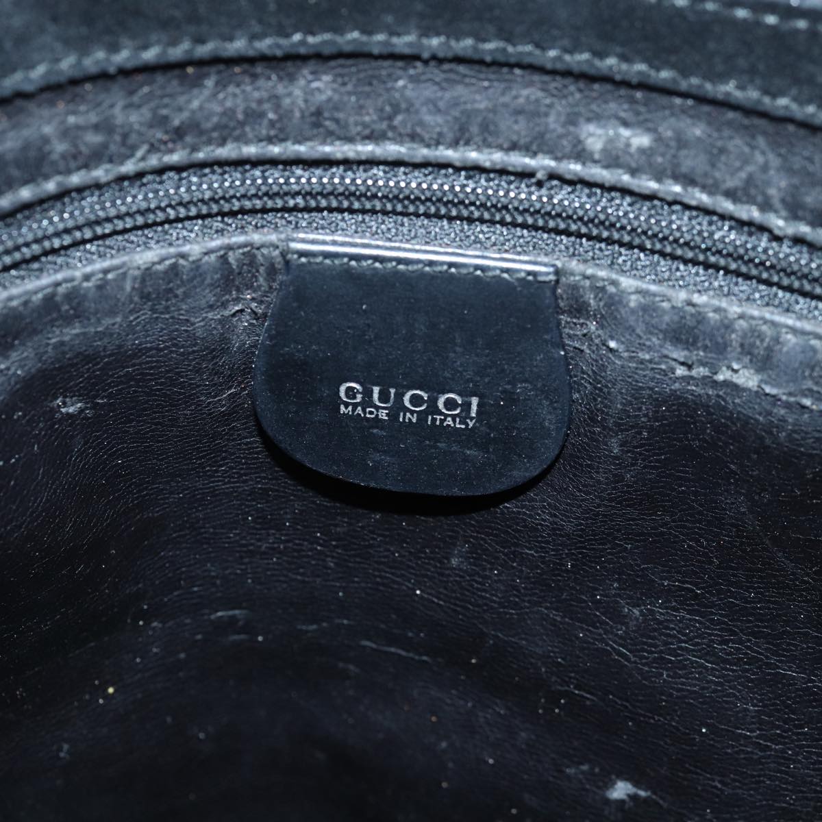 GUCCI Hand Bag Suede Black bs16436