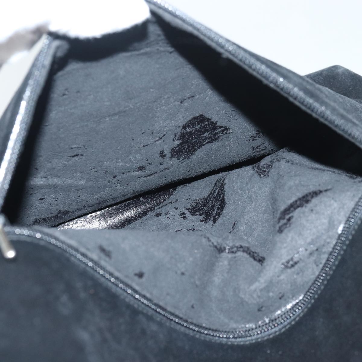 GUCCI Hand Bag Suede Black bs16436