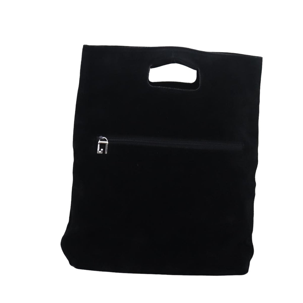 GUCCI Hand Bag Suede Black bs16436