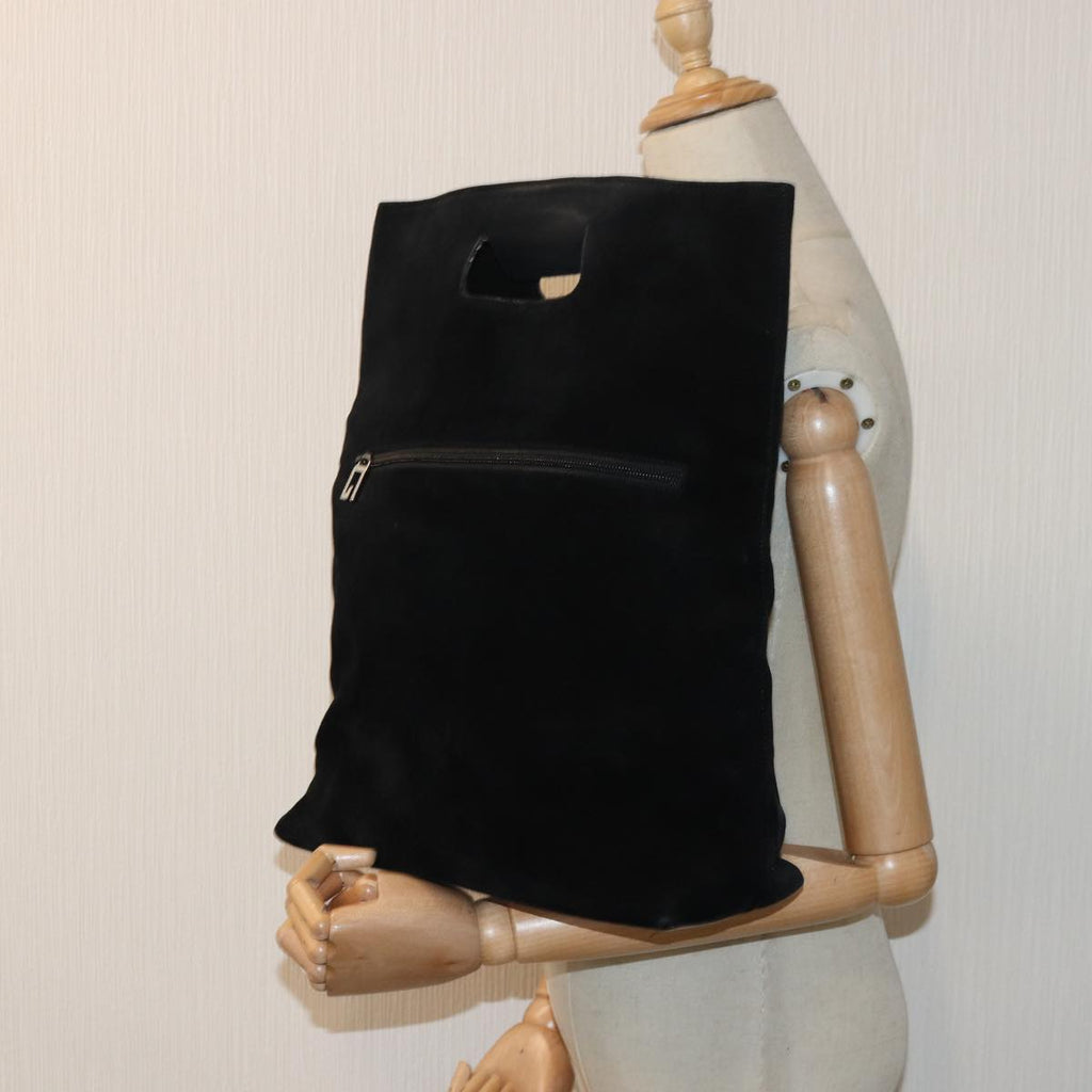 GUCCI Hand Bag Suede Black bs16436