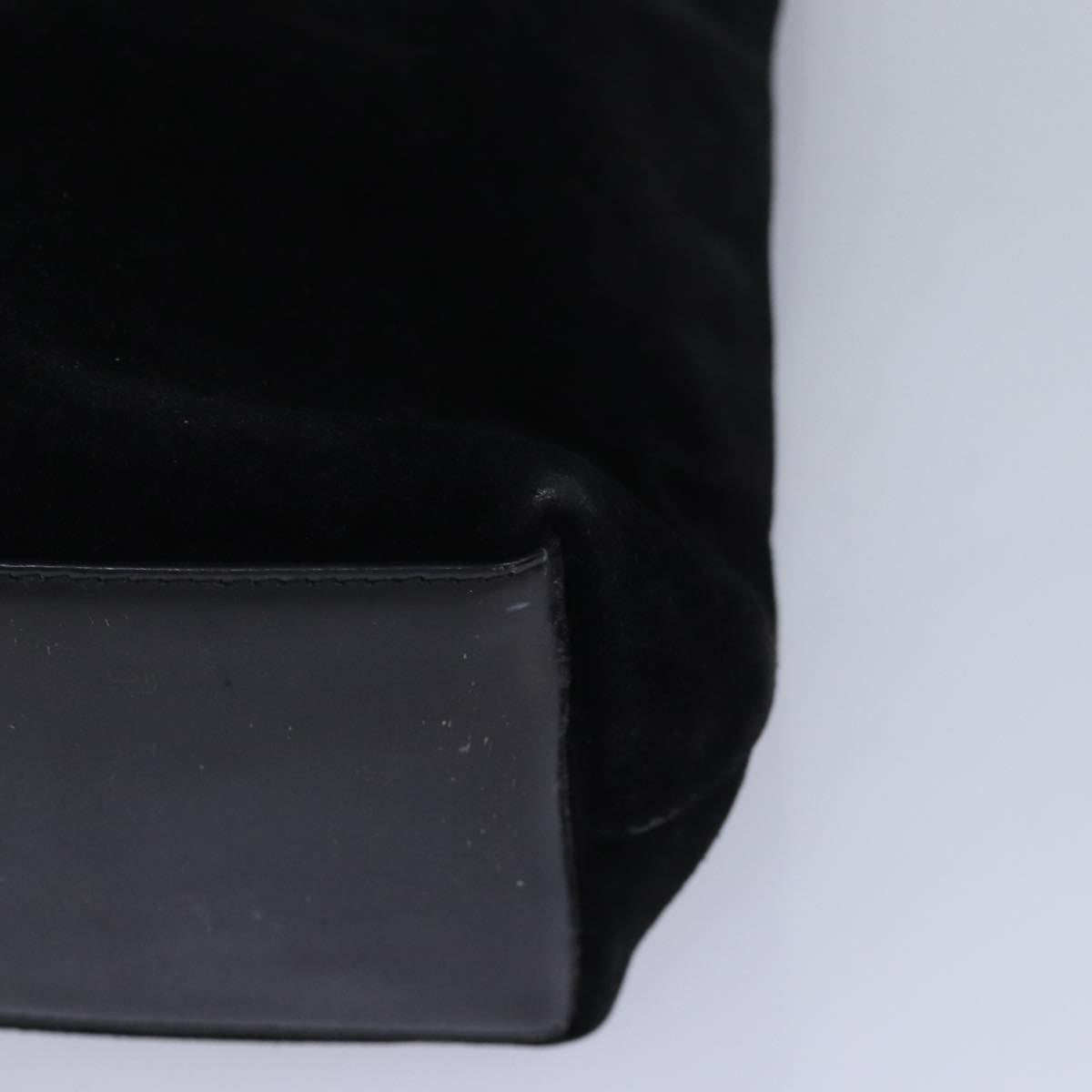 GUCCI Hand Bag Suede Black bs16436
