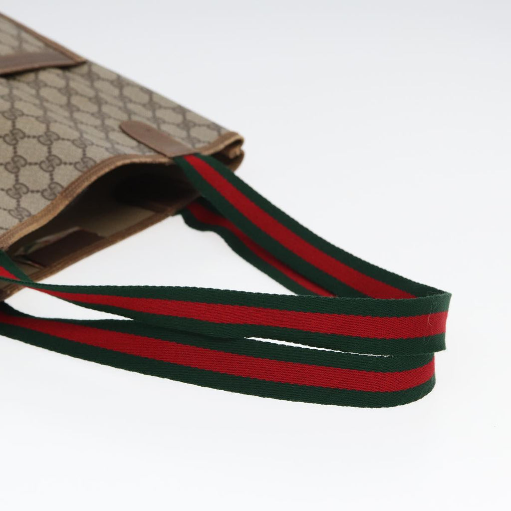 GUCCI GG Canvas Tote Bag Web Sherry Line Beige 39 02 003 bs16482