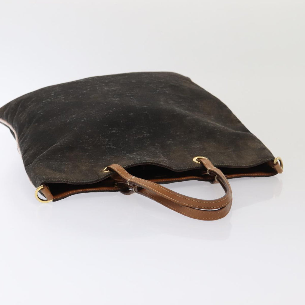 FENDI Pecan Canvas Hand Bag Canvas 4Set Black Brown bs16504