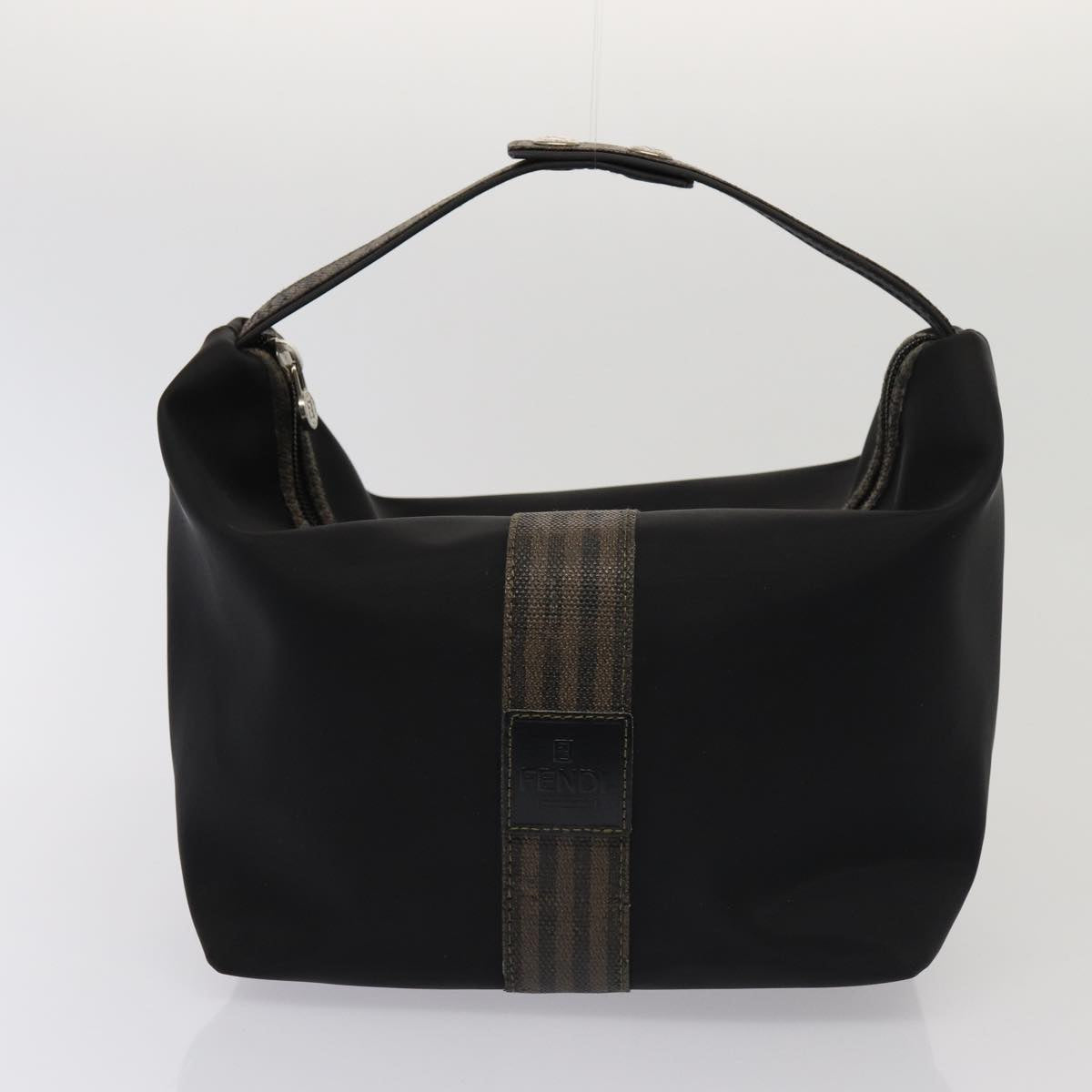 FENDI Pecan Canvas Hand Bag Canvas 4Set Black Brown bs16504