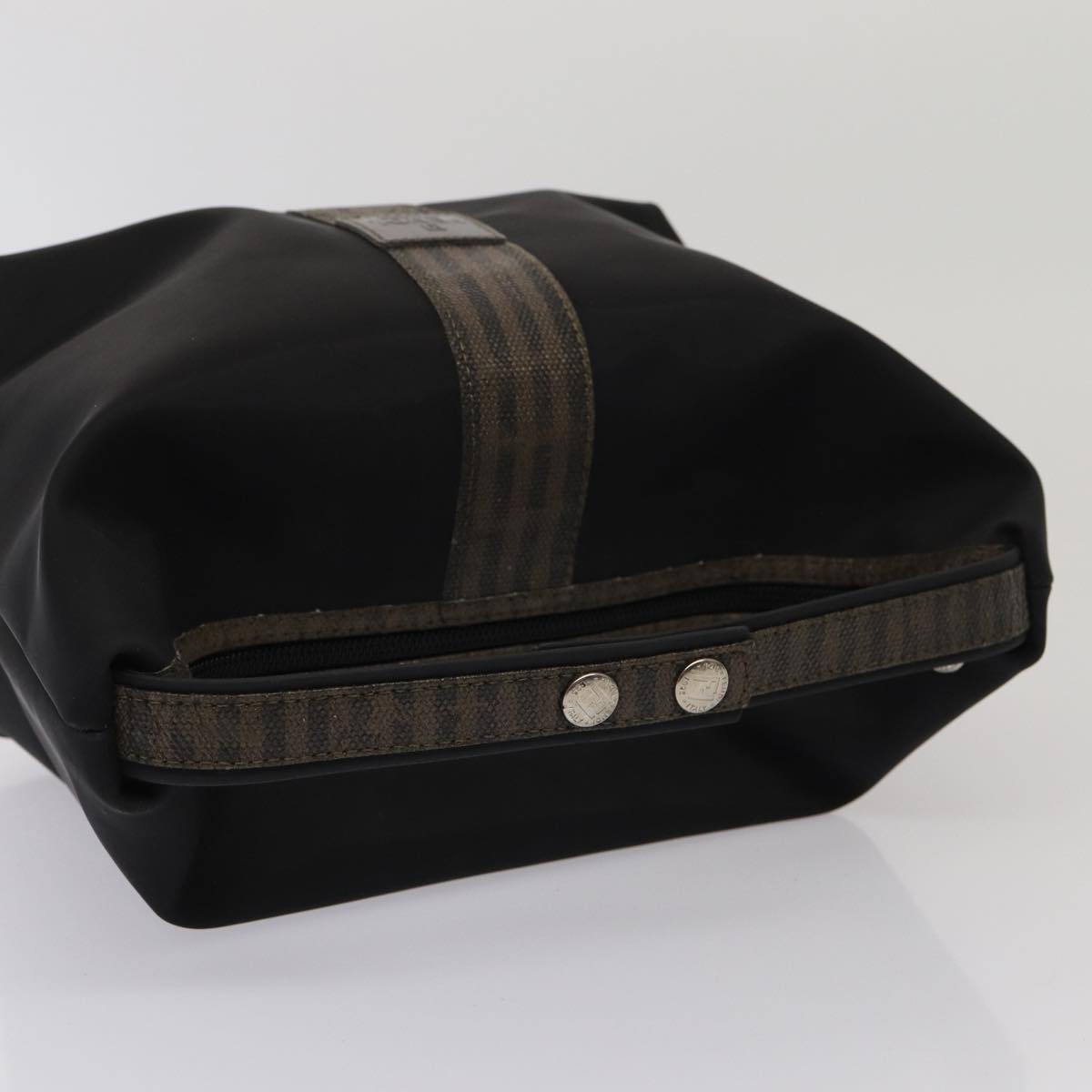 FENDI Pecan Canvas Hand Bag Canvas 4Set Black Brown bs16504