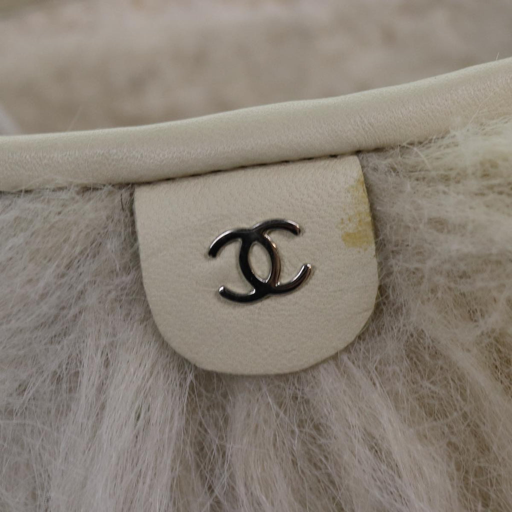 CHANEL boots Wool Beige CC bs16505