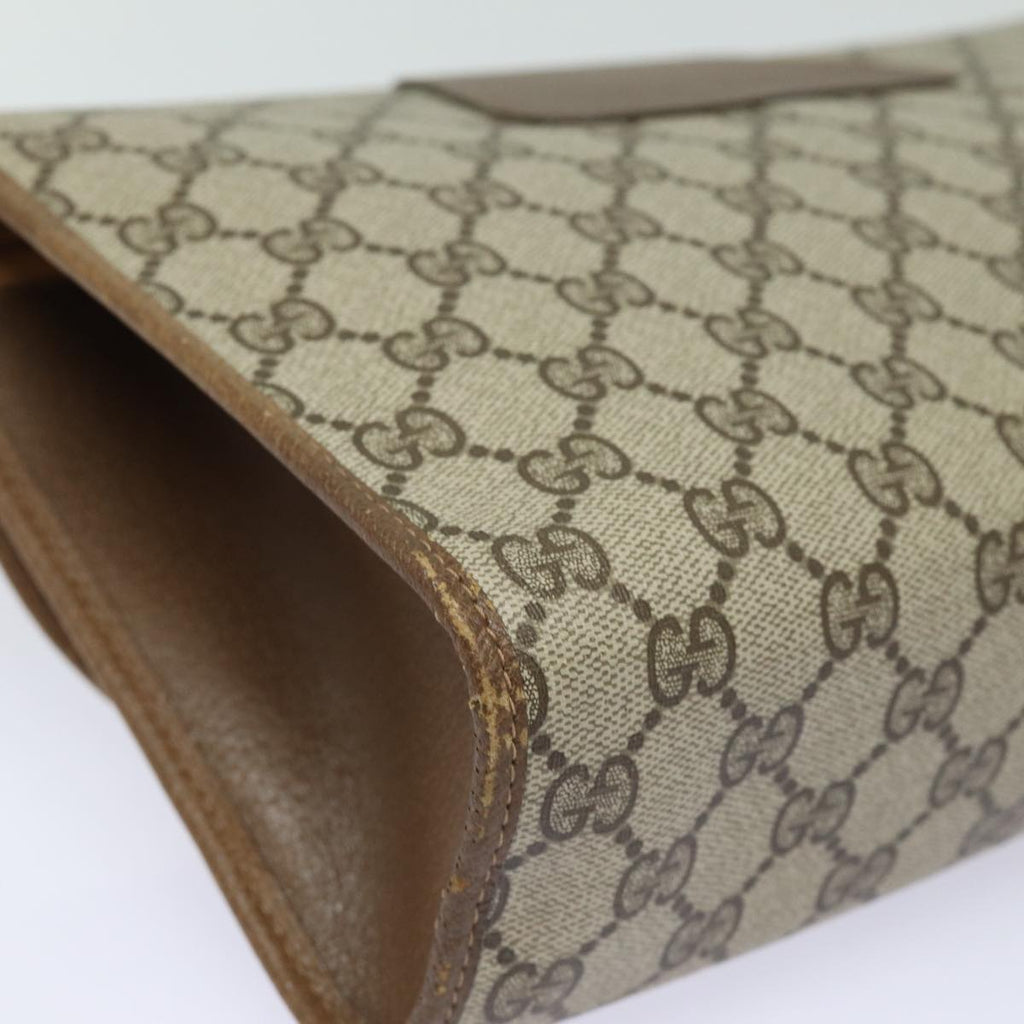 GUCCI GG Supreme Web Sherry Line Clutch Bag Beige Gold 89 01 031 bs16531
