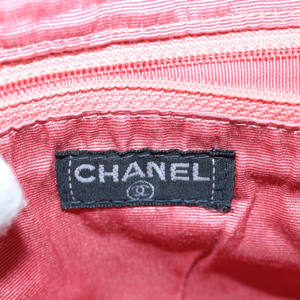 CHANEL Choco Bar Chain Hand Bag Suede Orange CC bs16570