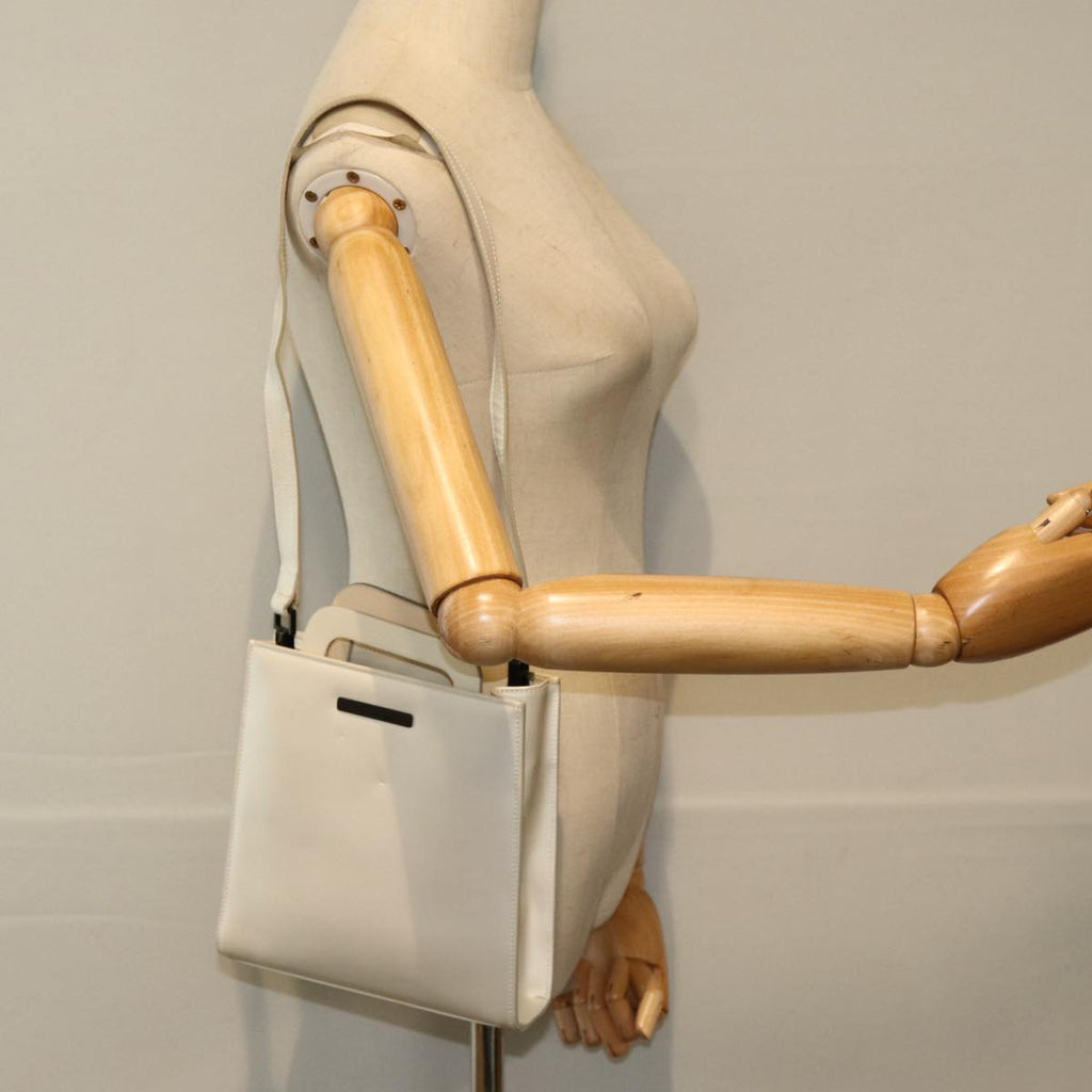 GUCCI Hand Bag Leather 2way White bs16589