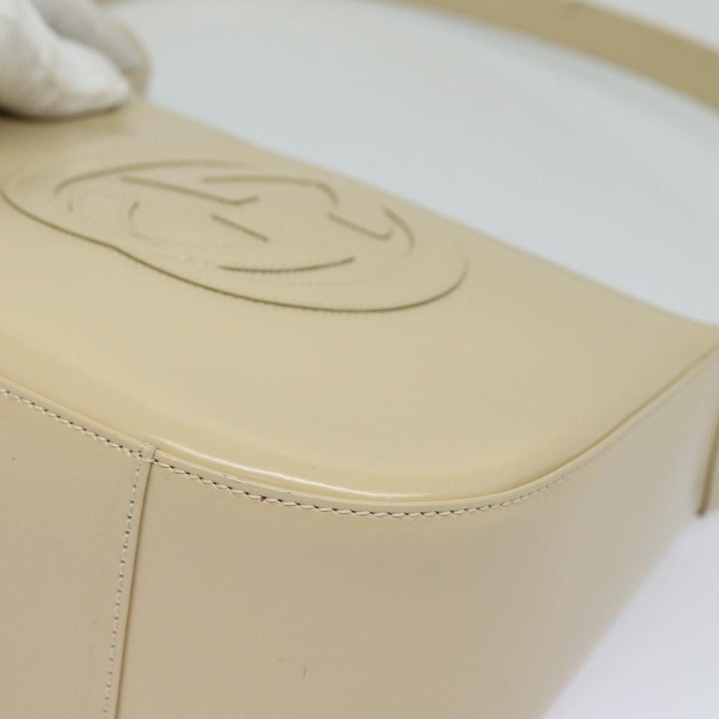GUCCI Shoulder Bag Enamel Beige Silver 007 2046 0250 bs16623