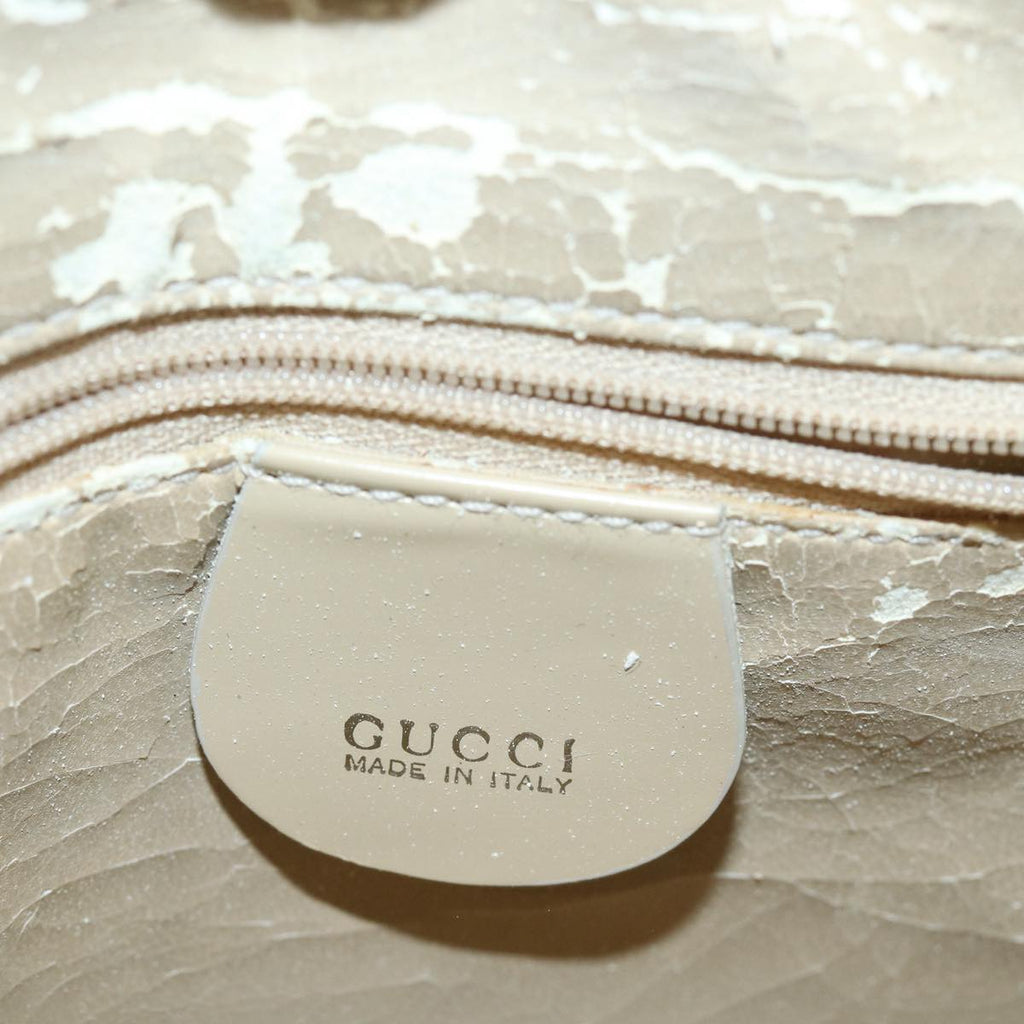 GUCCI Shoulder Bag Enamel Beige Silver 007 2046 0250 bs16623