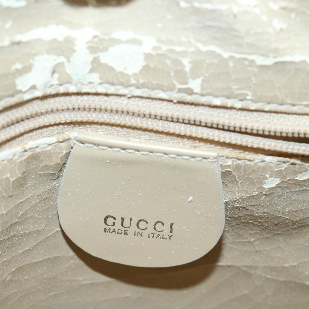 GUCCI Shoulder Bag Enamel Beige Silver 007 2046 0250 bs16623