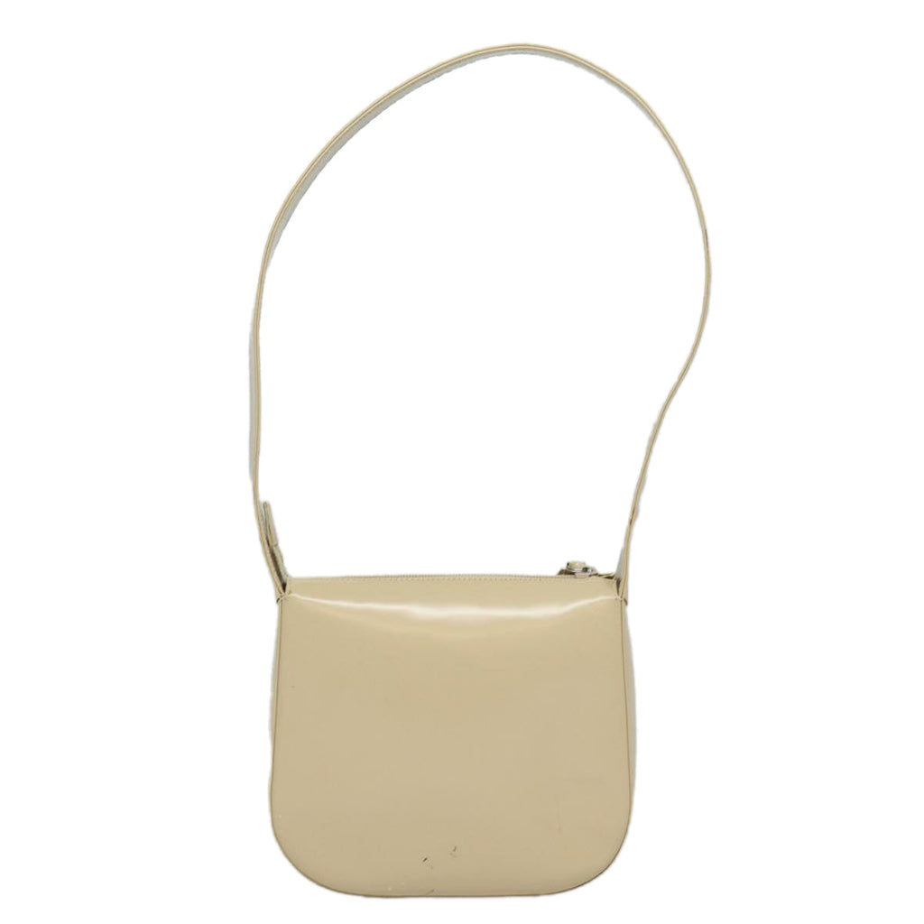 GUCCI Shoulder Bag Enamel Beige Silver 007 2046 0250 bs16623