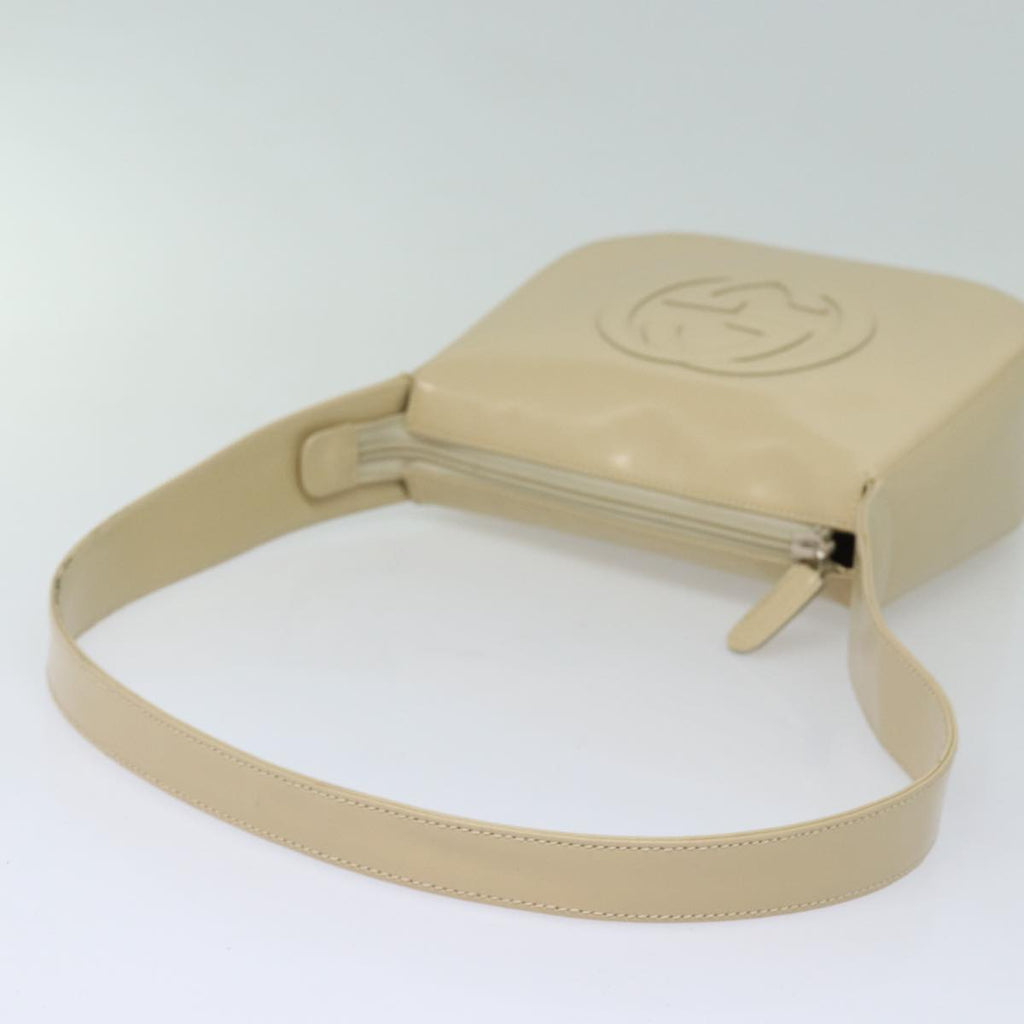 GUCCI Shoulder Bag Enamel Beige Silver 007 2046 0250 bs16623