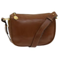 GUCCI Horsebit Shoulder Bag Leather Brown Gold 007 090 0213 bs16624