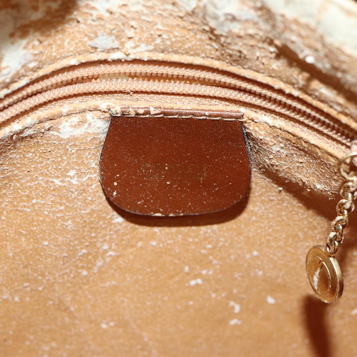 GUCCI Horsebit Shoulder Bag Leather Brown Gold 007 090 0213 bs16624