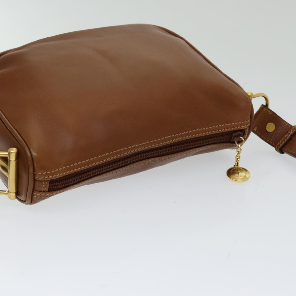 GUCCI Horsebit Shoulder Bag Leather Brown Gold 007 090 0213 bs16624