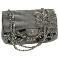 CHANEL Matelasse Turn Lock Chain Hand Bag Canvas Black Silver CC bs16629