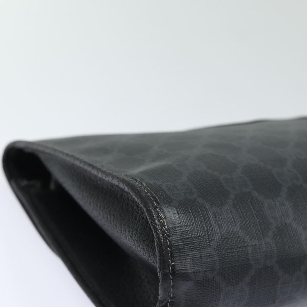 GUCCI GG Supreme Web Sherry Line Clutch Bag Black Gold 156 01 031 bs16653