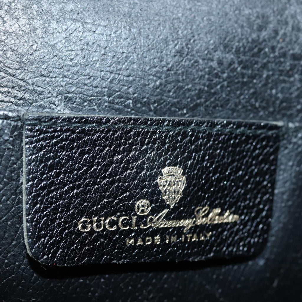 GUCCI GG Supreme Web Sherry Line Clutch Bag Black Gold 156 01 031 bs16653