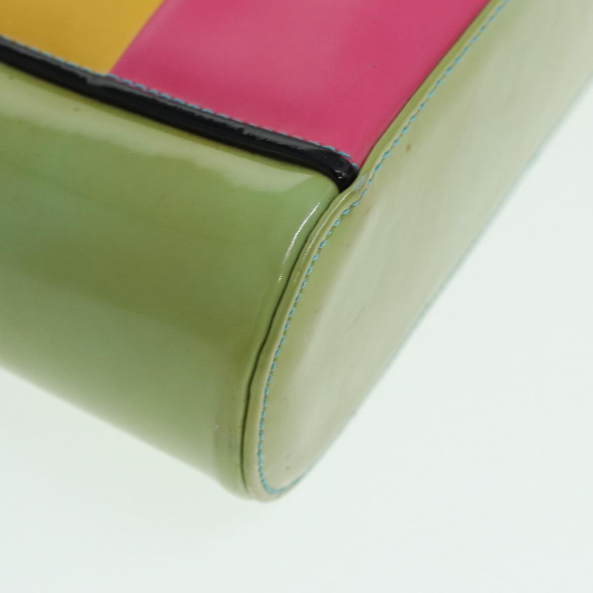 CHANEL Hand Bag Enamel Multicolor Gold CC bs16658