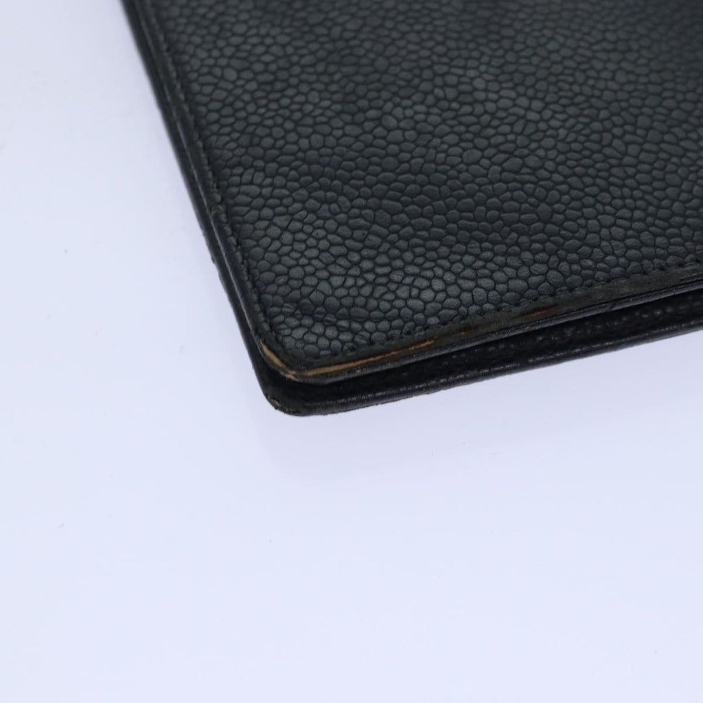 CHANEL COCO Mark Note Cover Caviar Skin Black CC bs16686
