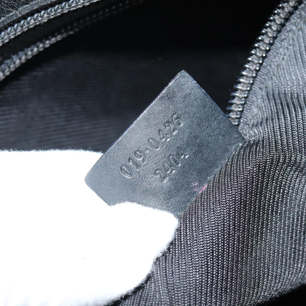 GUCCI GG Canvas Tote Bag Leather Black Silver 019 0426 2404 bs16708