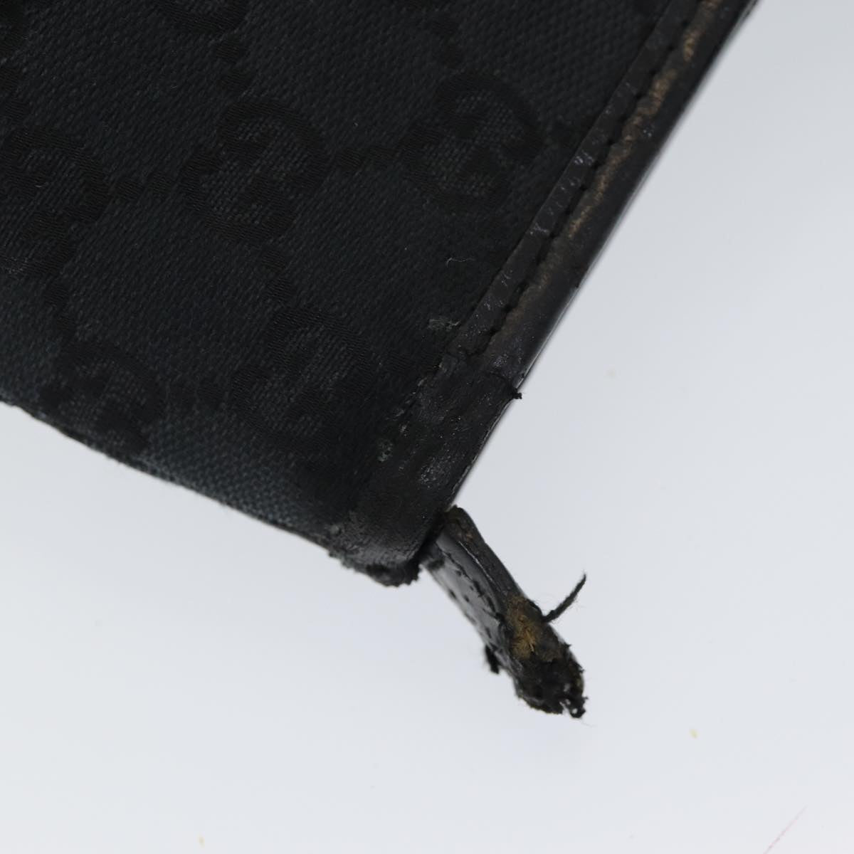 GUCCI GG Canvas Tote Bag Leather Black Silver 019 0426 2404 bs16708
