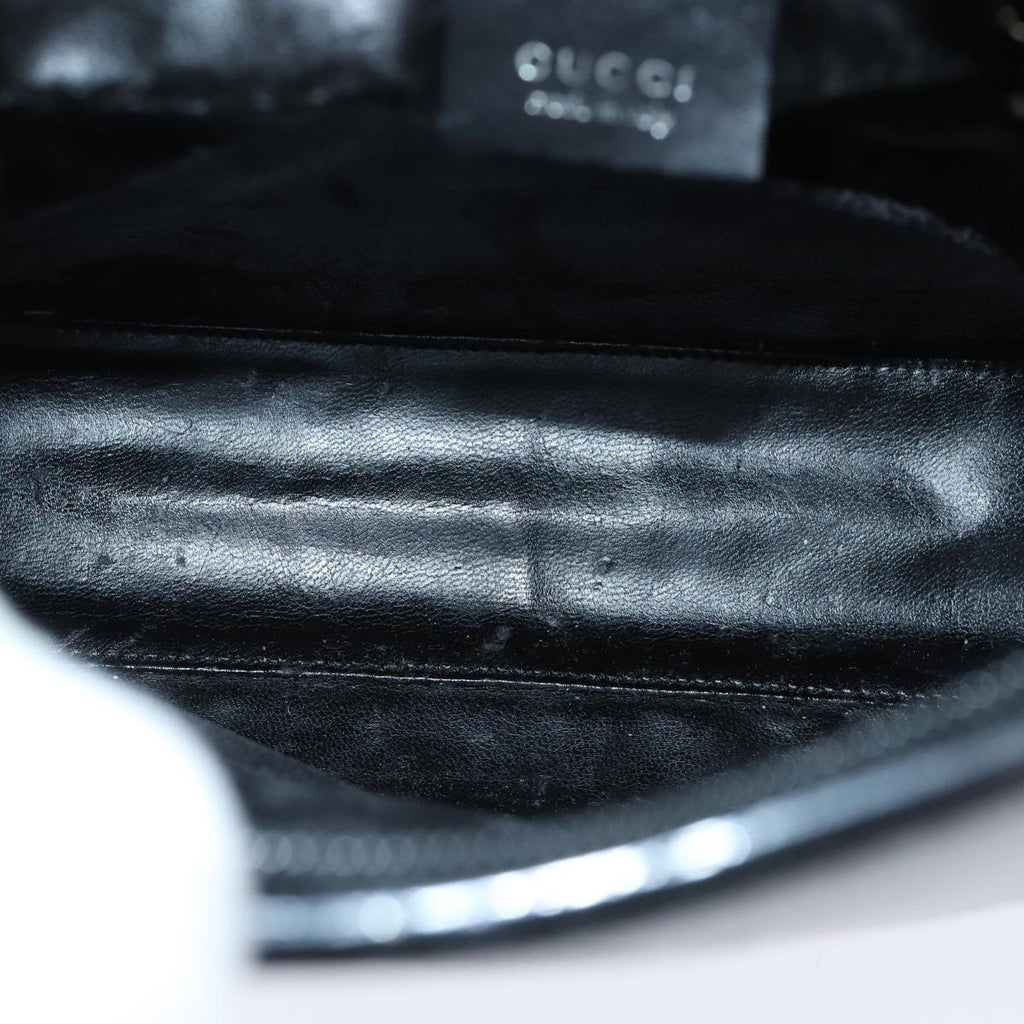 GUCCI Shoulder Bag Leather Black bs16709