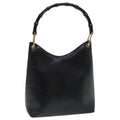 GUCCI Bamboo Hand Bag Leather Black bs16714