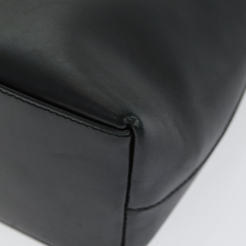 GUCCI Bamboo Hand Bag Leather Black bs16714