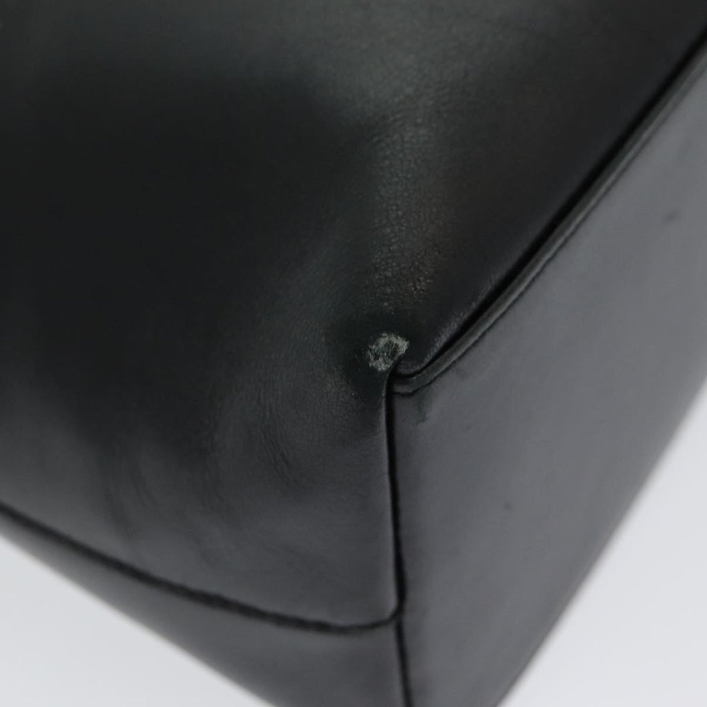 GUCCI Bamboo Hand Bag Leather Black bs16714
