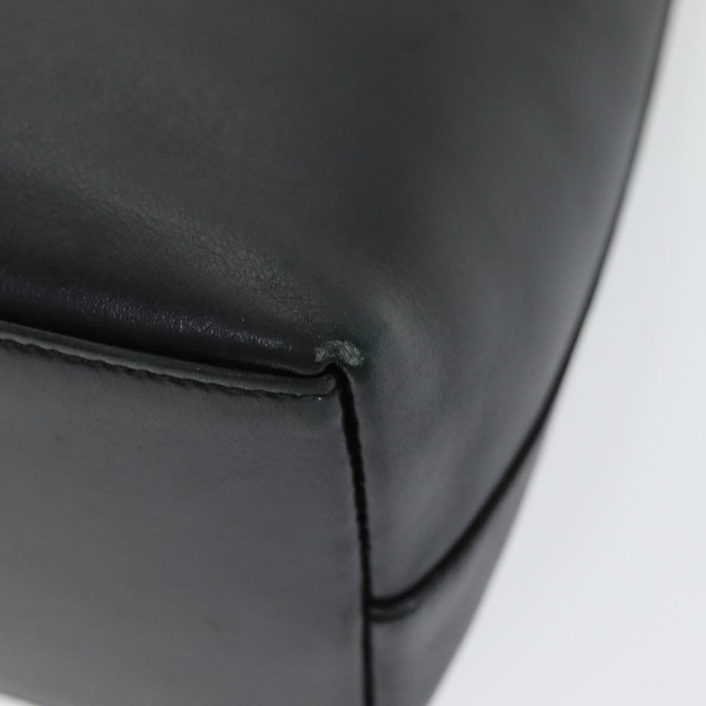 GUCCI Bamboo Hand Bag Leather Black bs16714