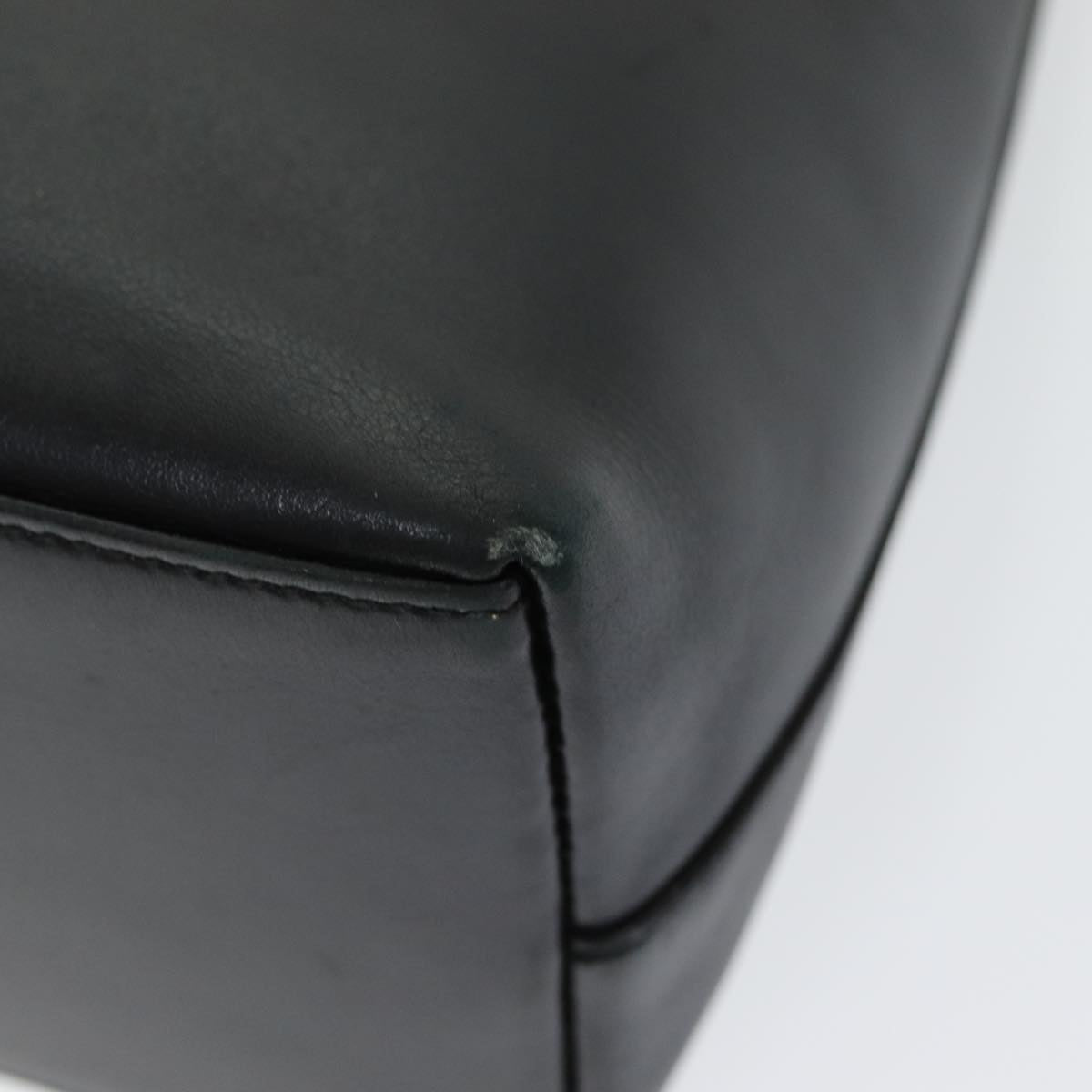GUCCI Bamboo Hand Bag Leather Black bs16714