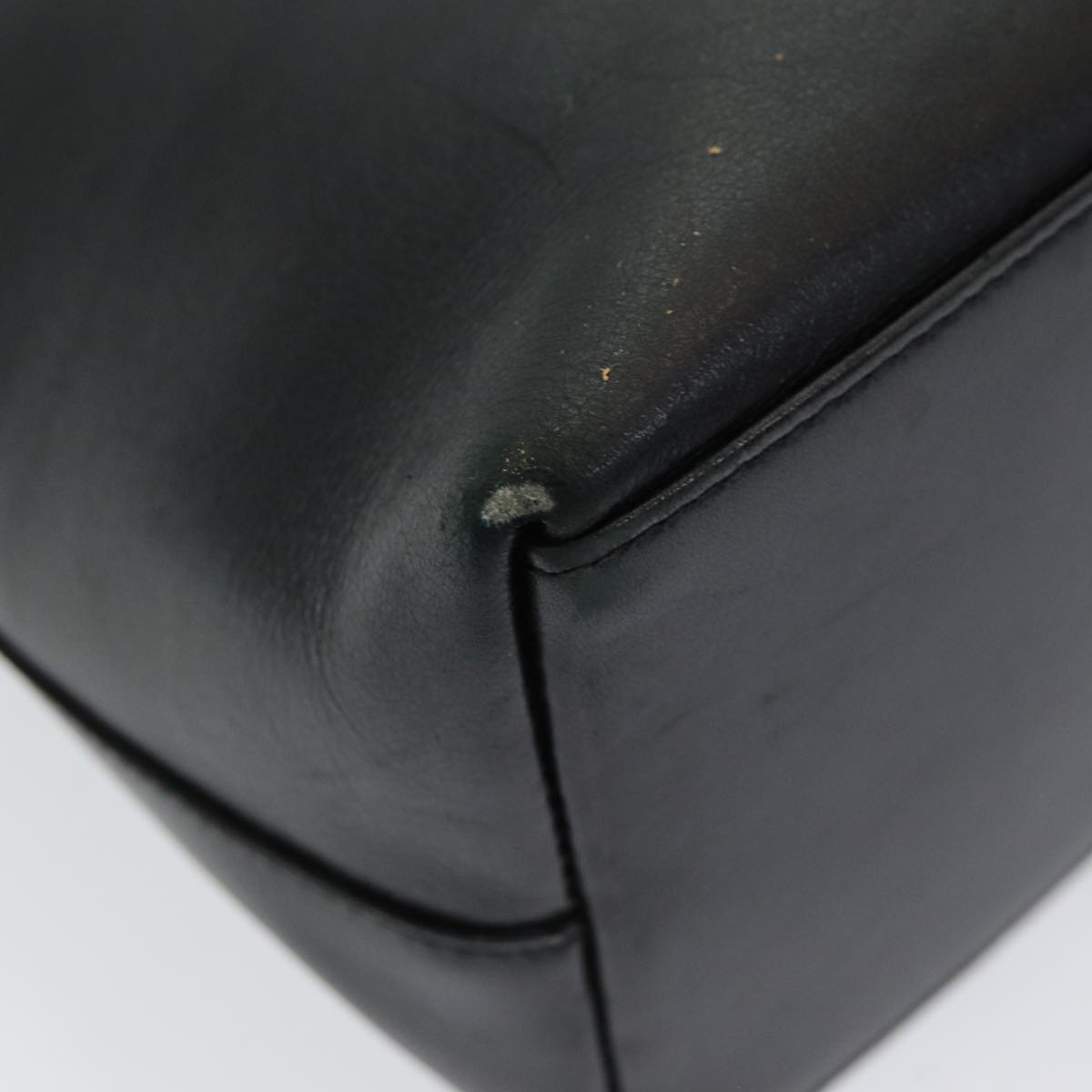 GUCCI Bamboo Hand Bag Leather Black bs16714