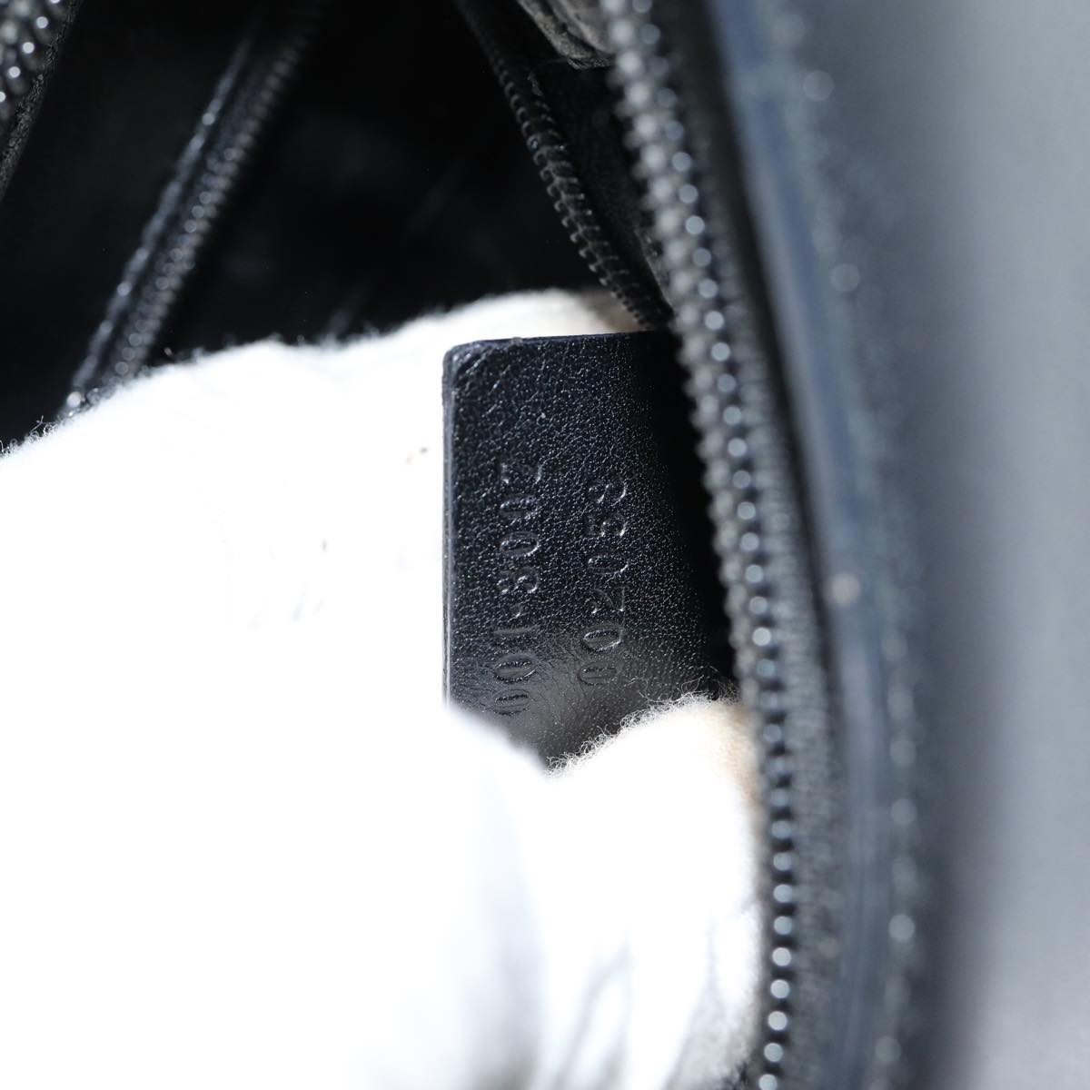 GUCCI Bamboo Hand Bag Leather Black bs16714